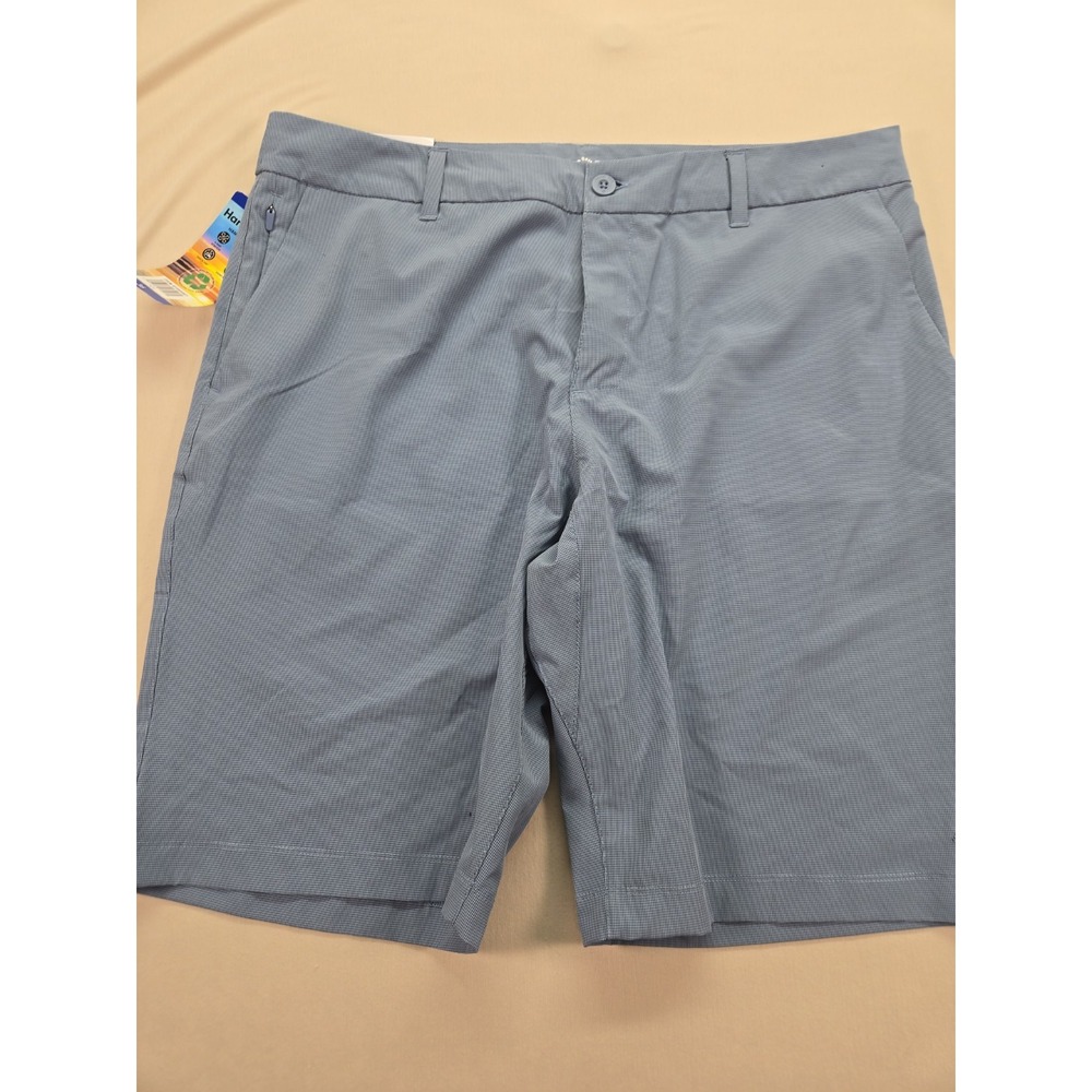 Hang Ten Men's  Shorts Blue Checkered Size-36 Quick Dry Drawstring Waist NWT